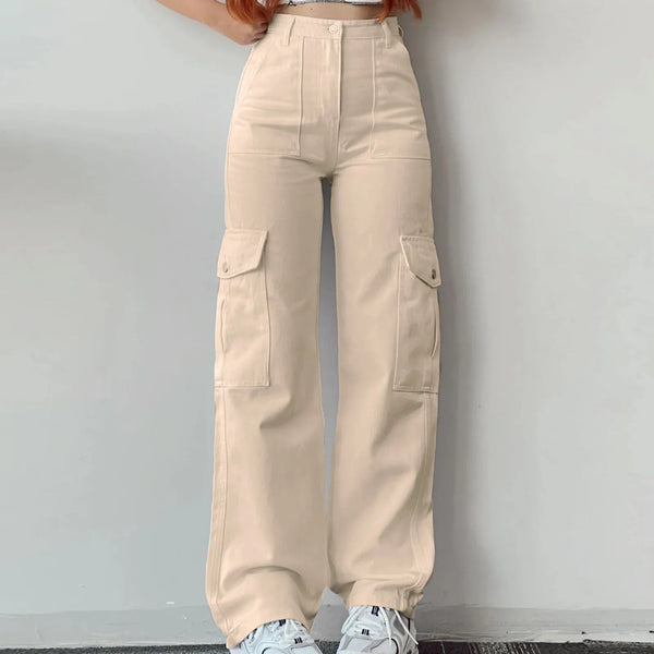 Women'S Casual Pants Wear Multi Waist Three Pocket Trousers Waist Cargo Pants Vintage Oversized Joggers Harajuku Streetwear  바지